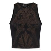 Wolford Brun Jacquard Paisley Crop Top Brown, Dam