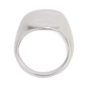 Jil Sander Minimalistisk Silverring Gray, Unisex