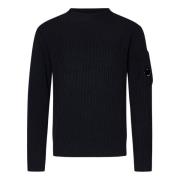 C.p. Company Lyxig Svart Lamullströja Aw24 Black, Herr