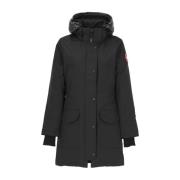 Canada Goose Svart Vadderad Dunjacka med Avtagbar Huva Black, Dam