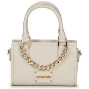 Love Moschino Hjärtkedja Beige Handväska Beige, Dam