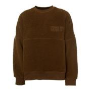 Carhartt Wip Ballong Passform Sweatshirt med Herringbone Detaljer Brow...