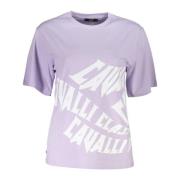 Cavalli Class Lila Grafisk Kortärmad T-shirt Purple, Dam