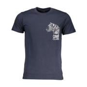 Cavalli Class Tiger Grafisk T-shirt Blå Bomull Blue, Herr