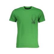 Cavalli Class Grön Bomull Logo Print T-shirt Green, Herr