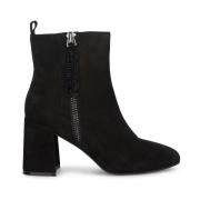 ALMA EN PENA Ankel boot block klack dragkedja Black, Dam