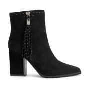 Alma EN Pena Ankelboots med tofsklack Black, Dam