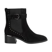 ALMA EN PENA Platta ankelboots med nitar Black, Dam