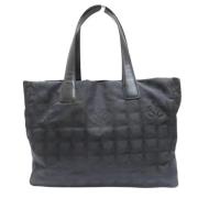 Chanel Vintage Pre-owned Tyg totevskor Black, Dam