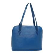 Louis Vuitton Vintage Pre-owned Laeder axelremsvskor Blue, Dam