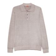 Barena Venezia Merino Wool Polo T-shirt Beige Beige, Herr