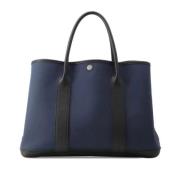 Hermès Vintage Pre-owned Canvas handvskor Blue, Dam