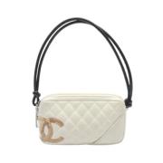 Chanel Vintage Pre-owned Laeder axelremsvskor White, Dam