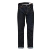 Evisu Indigo Denim Slim Jeans med Mås Blue, Herr