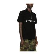 Givenchy Polo Pikétröja med Dragkedja Black, Herr