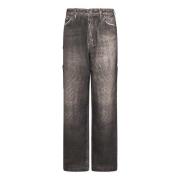 Emporio Armani Grå Wide-Leg Jeans Aw24 Gray, Herr