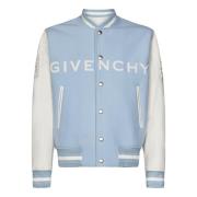 Givenchy Vit Ylleblandad Jacka Elegant Stil White, Herr