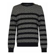 Balmain Ivory Sailor Sweater Aw24 Black, Herr