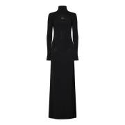 Versace Jeans Couture Svart Strassklänning Aw24 Black, Dam