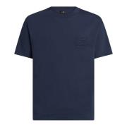 Etro Blå Bomull Jersey T-shirt med Broderad Logotyp Blue, Herr