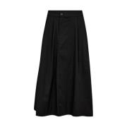 Co'Couture Bomull Crisp Midi Kjol Svart Black, Dam