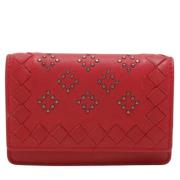 Bottega Veneta Vintage Pre-owned Laeder plnbcker Red, Dam