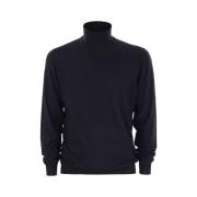 Fedeli Derby - Ull turtleneck tröja Blue, Herr