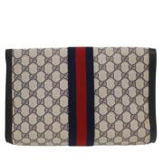 Gucci Vintage Pre-owned Canvas kuvertvskor Gray, Dam