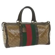 Gucci Vintage Pre-owned Canvas handvskor Green, Dam