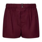 Brioni Bordeaux Klassisk Passform Bourgogne Bomull Skjorta Red, Herr