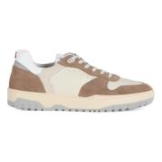 Peuterey Läder Sneakers med Snörning Beige, Herr