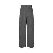 Modström Pinstripe Wide Leg Pants Gray, Dam