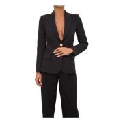 Elisabetta Franchi Elegant Blazer för Kvinnor Black, Dam