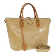 Louis Vuitton Vintage Pre-owned Laeder axelremsvskor Beige, Dam