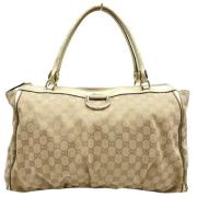 Gucci Vintage Pre-owned Canvas gucci-vskor Beige, Dam