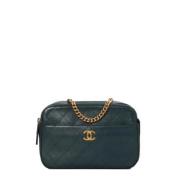 Chanel Vintage Pre-owned Laeder axelremsvskor Blue, Dam