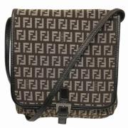 Fendi Vintage Pre-owned Canvas crossbodyvskor Brown, Dam