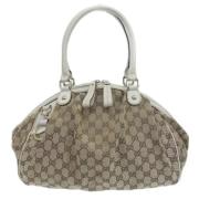 Gucci Vintage Pre-owned Canvas handvskor Beige, Dam