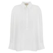 Twinset Vit Polo Stil Skjorta White, Dam