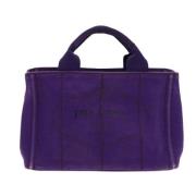 Prada Vintage Pre-owned Canvas prada-vskor Purple, Dam