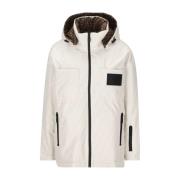 Fendi Ski Dunjacka med Logo Double Face White, Dam