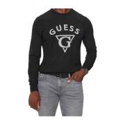 Guess Svart Herr Jersey Tröja Black, Herr