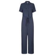 mbyM Blå Ombre Jumpsuit Med Breda Ben Kort Ärm Blue, Dam