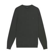 Lyle & Scott Tonal Eagle Crew Neck Sweatshirt Gray, Herr