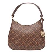 Carlo Colucci Del Rosso Logo Print Hobo Väska Brown, Dam