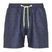 Carlo Colucci Herr Badshorts med Logotryck Carazzato Blue, Herr