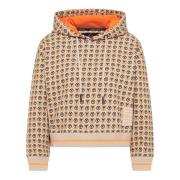 Carlo Colucci Monogram Oversize Hoodie Beige, Dam