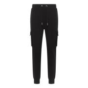 Carlo Colucci Stiliga Sweatpants för Män Black, Herr