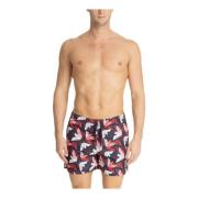 Emporio Armani Abstrakt Multifärgade Badshorts Multicolor, Herr