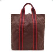 Hermès Vintage Pre-owned Canvas handvskor Red, Dam